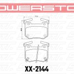 Колодки тормозные 23-2144 PowerStop Z23 задние KIA STINGER; GENESIS G70;
