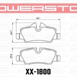 Колодки тормозные 23-1800 PowerStop Z23 задние MINI F55; F56; JCW F56 2013->