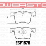 Колодки тормозные ESP1578 PowerStop EURO-STOP передние BMW 1 F20; 3 F30; 4 F32; X3 F25; X4 F26