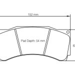 Колодки тормозные 1539-RST5E PAGID RST5E  AP Racing CP9668; толщина 25mm