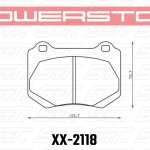 Колодки тормозные 23-2118 PowerStop Z23 задние SUBARU WRX STI 2016->