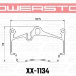 Колодки тормозные 23-1134 PowerStop Z23 задние Cayman, Boxster 981, 982,987