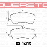 Колодки тормозные 26-1406 PowerStop Z26 передние MB GLK W204