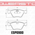 Колодки тормозные ESP0900 PowerStop EURO-STOP передние BMW 3' (E46), M3 (E46), 5 (E39), X3 (E83)