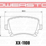 Колодки тормозные 23-1108 PowerStop Z23 задние VAG AUDI TT 8J, A6, Allroad 4H, A3; VW Golf 5,6