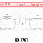 Колодки тормозные 23-1761 PowerStop Z23 задние A3 8V; TT 8S; GOLF 7; PASSAT 3G;