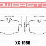 Колодки тормозные 26-1850 PowerStop Z26 задние BMW M3 G80; M4 G82; M5 F10; M6 F12; X5