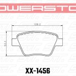 Колодки тормозные 23-1456 PowerStop Z23 задние AUDI A3 8P; VW Golf 6; Skoda Octavia
