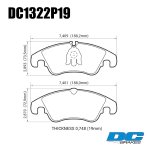 Колодки тормозные DC1322P19 DC Brakes Street STR.S+, передние AUDI A4 8K (B8); A5 8T; Q5