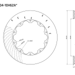 Ротор тормозного диска 365*34mm, DC Brakes DC36534-10H62A, H крепеж,