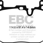 Колодки тормозные DP52271NDX EBC Bluestuff перед MINI JCW F56, F54, F60; BMW 1 F40 M135iX;