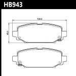 Колодки тормозные HB943Y.710 HAWK LTS задние Jeep Wrangler 328mm Rotor