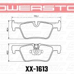Колодки тормозные 23-1613 PowerStop Z23 задние BMW F20 F22 F30 F31 F32 F33 F34 F36