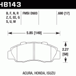 Колодки тормозные HB143D.680 HAWK ER-1