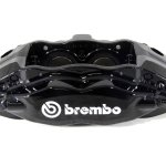 Комплект суппортов 2 шт. Brembo 4 поршня+адаптеры+армир. торм. шланги (2 шт) Черные VAG-B4B-GN3BK