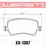 Колодки тормозные 23-1307 PowerStop Z23 задние Land Rover Evoque, Freelander MK2