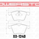 Колодки тормозные 17-1240 PowerStop Z17 передние JAGUAR XJ (350, 358, 351); XF (250); XK; S-Type