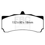 Колодки тормозные DP8006RPX EBC RP-X AP Racing CP5555, Alcon 6, толщина 18mm