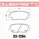 Колодки тормозные 17-1284 PowerStop Z17 задние KIA K9; STINGER; MOHAVE; GENESIS G70; G80; HYUNDAY