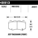 Колодки тормозные HB913G.659 Hawk DTC-60 перед Jeep WK2 Trackhawk 2019->