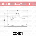 Колодки тормозные 23-871 PowerStop Z23 задние Toyota Celsior 4.3 UCF3; Lexus LS430 UCF30