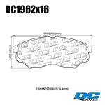 Колодки тормозные DC1962R16 DC brakes Street HD+, передние HYUNDAI SANTA FE IV; KIA SORENTO 2015->