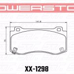 Колодки тормозные 23-1298 PowerStop Z23 передние Jeep Cherokee SRT8 2006-2010