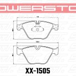 Колодки тормозные 23-1505 PowerStop Z23 передние BMW 5 F10 (под диск 340х30mm)