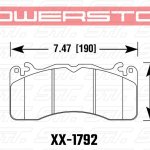 Колодки тормозные 23-1792 PowerStop Z23 передние FORD MUSTANG BREMBO PACKAGE 2015->