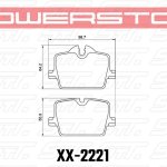 Колодки тормозные 26-2221 PowerStop Z26 задние BMW 3 G20; 4 G22; Z4 G29; TOYOTA SUPRA 2019->