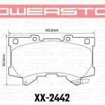 Колодки тормозные 36-2442 PowerStop Z36 передние Toyota LC300; Land Cruiser 300