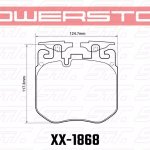 Колодки тормозные 36-1868 PowerStop Z36 передние BMW X5 G05; 3 G20, 5 G30, M Performance