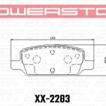 Колодки тормозные 23-2283 PowerStop Z23 задние TESLA Model 3; Model Y;