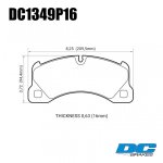 Колодки тормозные DC1349P16 DC brakes STR.S+, перед PORSCHE CAYENNE 9PA; PANAMERA 970; TOUAREG 7LA