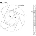 Ротор тормозного диска 380*36mm, DC Brakes DC38036-10D79S, D крепеж, (передние BMW M G8x)
