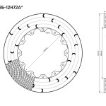 Ротор тормозного диска 410*36mm, DC Brakes DC41036-12H72A, H крепеж, AP Racing CP4095 D70mm