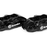 Комплект суппортов 2 шт. Brembo 4 поршня+адаптеры+армир. торм. шланги (2 шт) Черные VAG-B4B-GN3BK
