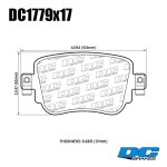 Колодки тормозные DC1779E17 DC Brakes RT.2 задние VAG GOLF7; PASSAT; OCTAVIA; AUDI Q3 2014->