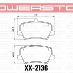 Колодки тормозные 17-2136 PowerStop Z17 задние GEELY TUGELLA; VOLVO XC40 2017->