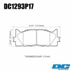 Колодки тормозные DC1293P17 DC brakes Street STR.S+, передние TOYOTA CAMRY 2007-2018