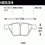 Колодки тормозные HB534D.750 HAWK ER-1