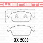 Колодки тормозные 23-2033 PowerStop Z23 передние VW MULTIVAN T5; T6;