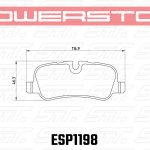 Колодки тормозные ESP1198 PowerStop EURO-STOP задние Land Rover Discovery/Range Rover/Range Rover Sp