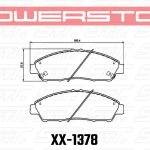 Колодки тормозные 23-1378 PowerStop Z23  передние Honda Pilot; Cadillac XT5; XT6; Chevrolet Travers
