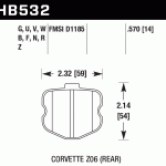 Колодки тормозные HB532D.570 HAWK ER-1