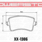 Колодки тормозные 23-1386 PowerStop Z23 задние AUDI A5, A4, Q5, A6, A7, A8