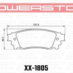 Колодки тормозные 36-1805 PowerStop Z36 задние TOYOTA Alphard; LEXUS NX300; RC350