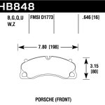 Колодки тормозные HB848G.646  HAWK DTC-60 перед PORSCHE 911 (991) GT3, GT3 RS; Cayman 718 GT4, GTS;