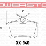 Колодки тормозные 23-340 PowerStop Z23 задние VAG; RENAULT;