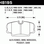 Колодки тормозные HB195U.640 HAWK DTC-70 BMW E30